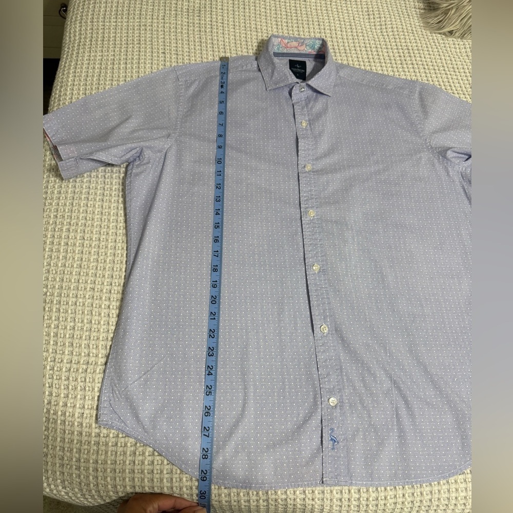 NWOT TaylorByrd Men's Blue Short Sleeve Shirt Size  L - Picture 5 of 11